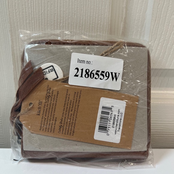 NEW - Catchfly Western Womens Wallet Studs Turq Concho Tan 2186559W RFID - Picture 4 of 7